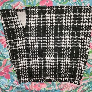 Shein stretch slit plaid pencil mini skirt sz 2xl